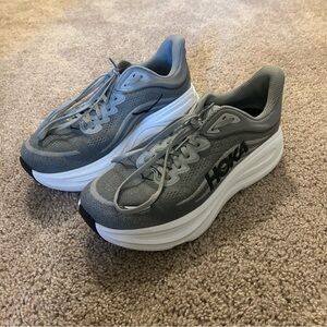 Hoka Bondi 9 X-Wide Gray Men's Shoes Size 11 Asics Soles
